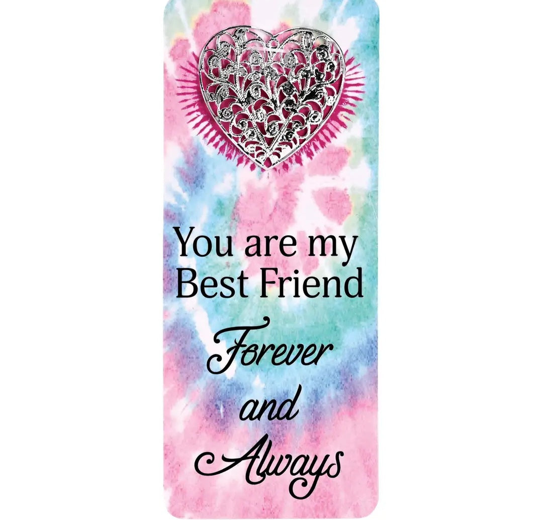 You are my best friend bookmark w/ embellishments