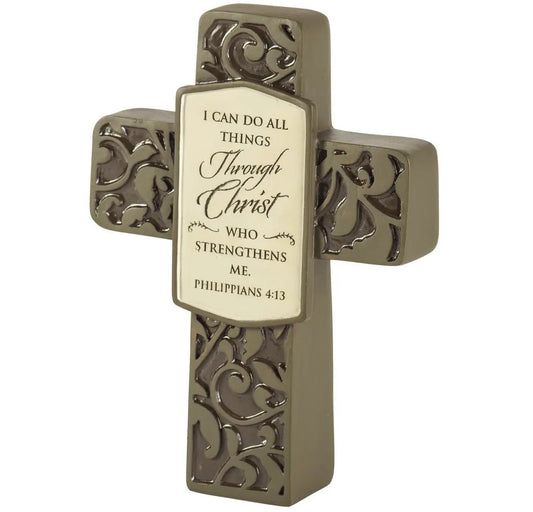 Phillipines 4:13 Resin Tabletop Cross