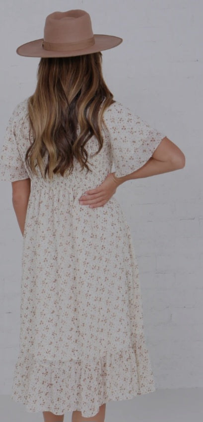 MikaRose Frances Dress in Toffee Floral