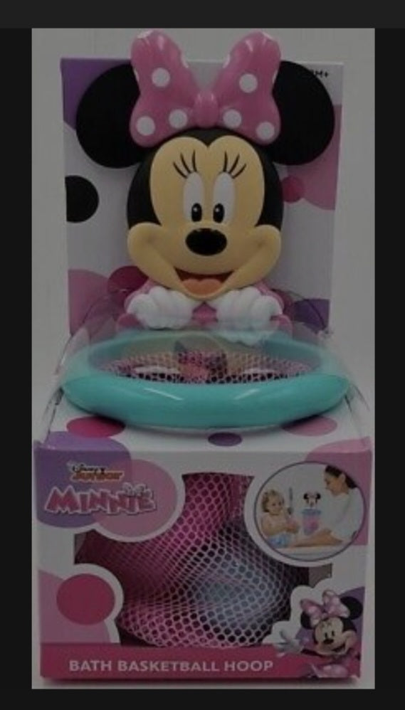 Disney Minnie Mouse Bath Basketball Hoop Suctions Bath Toy Floating Balls