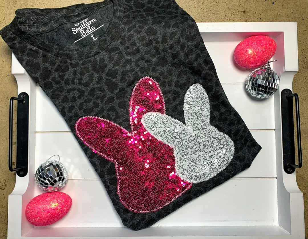 Easter Bunny Leopard Short Sleeve Tee