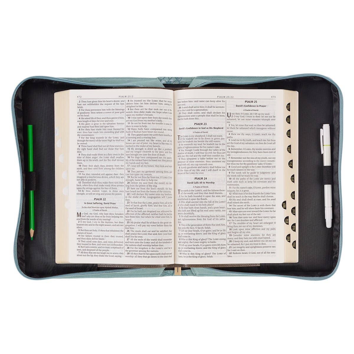 Bible Cover Fashion Teal I Know the Plans Jer. 29:11