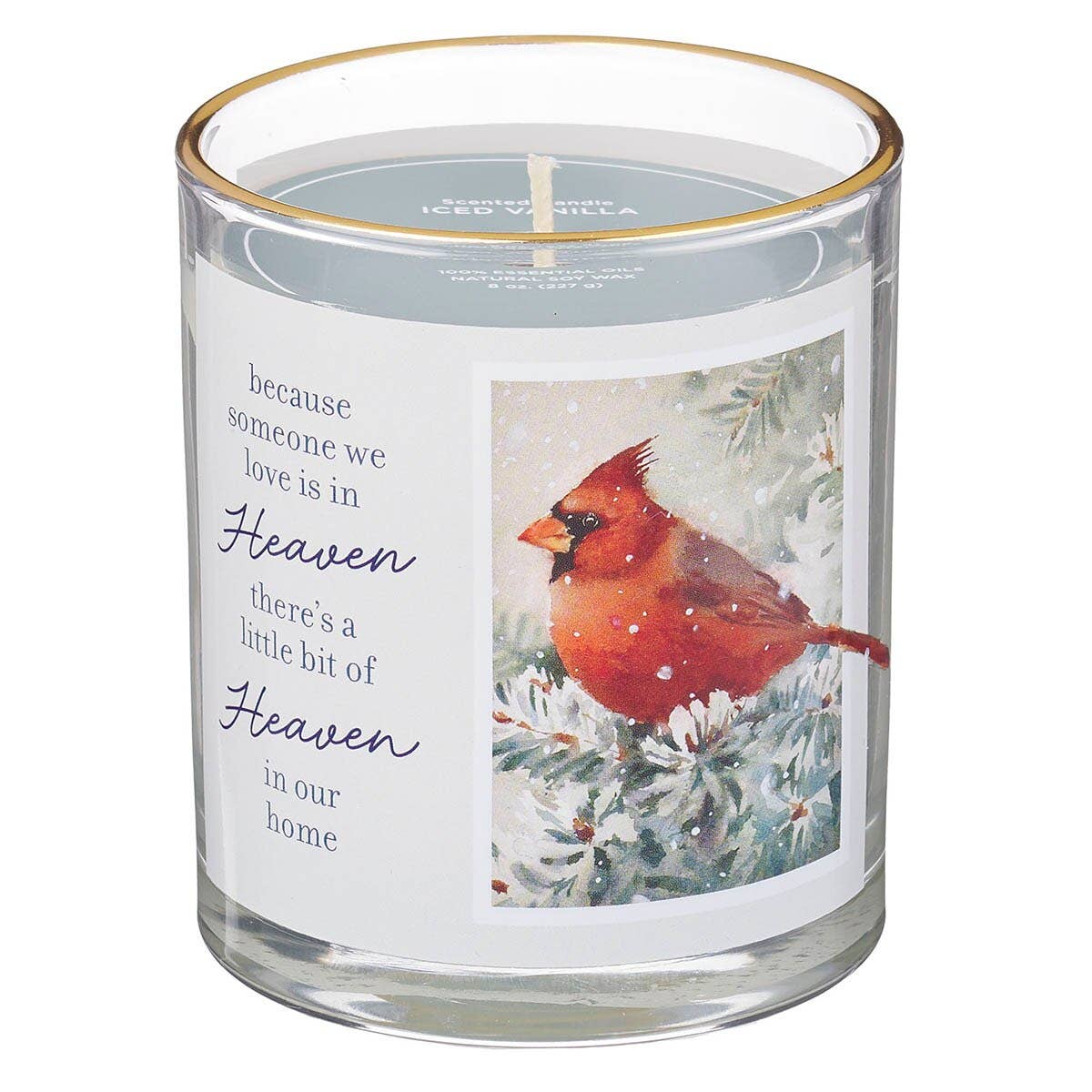 Glass Candle Because Someone We Love Is In Heaven