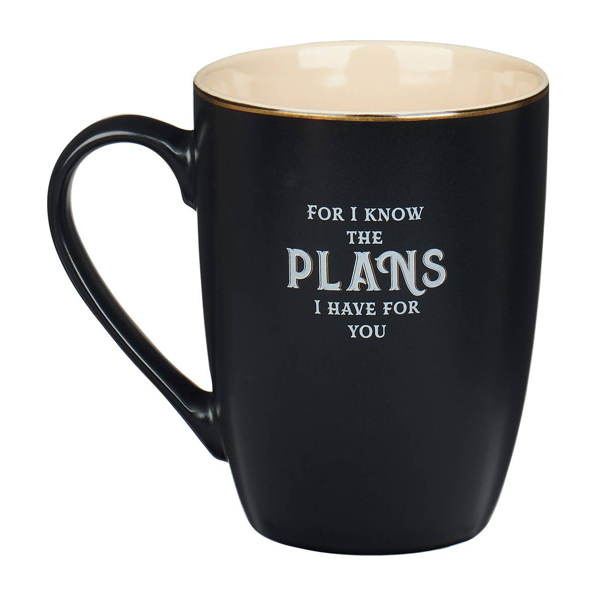 Hope and a Future Black and Gold Ceramic Mug - Jeremiah 29:1