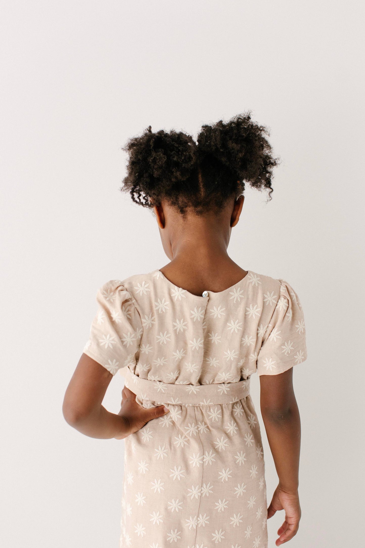Ramona Girl Fall Embroidered Flower Midi Dress
