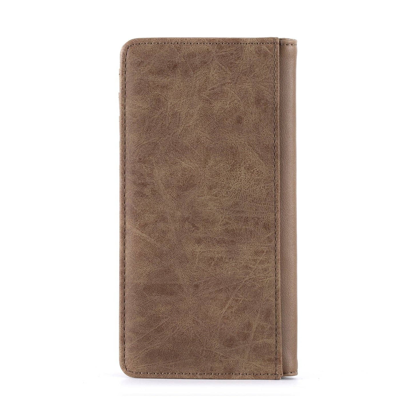 Patriotic Collection Men's Bifold Long PU Leather Wallet: Brown