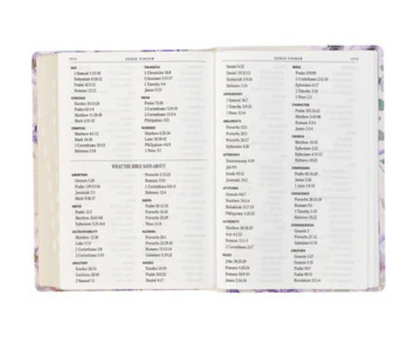 Lavender Floral Faux Leather Giant Print Full-size King James Version Bible with Thumb Index