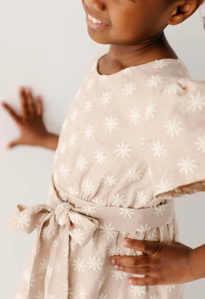 Ramona Girl Embroidered Flower Midi Dress