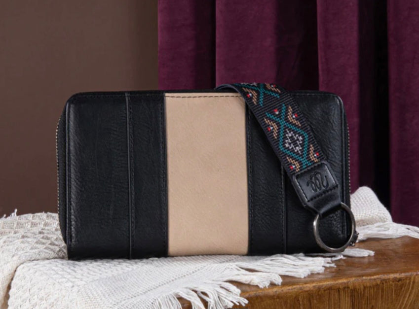 Wrangler Aztec Embroidered Whipstitch Wristlet