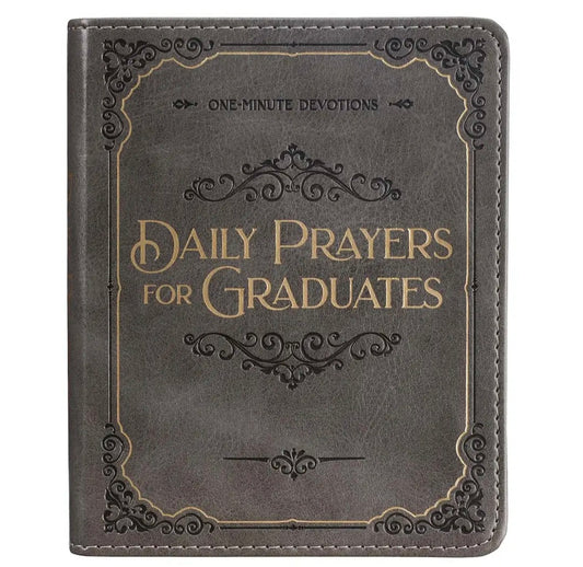 New
Daily Prayers for Graduates Gray Faux Leather Devotional