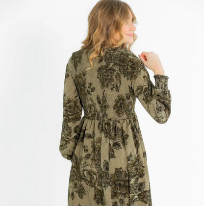 Aleeyah Smocked Midi Dress