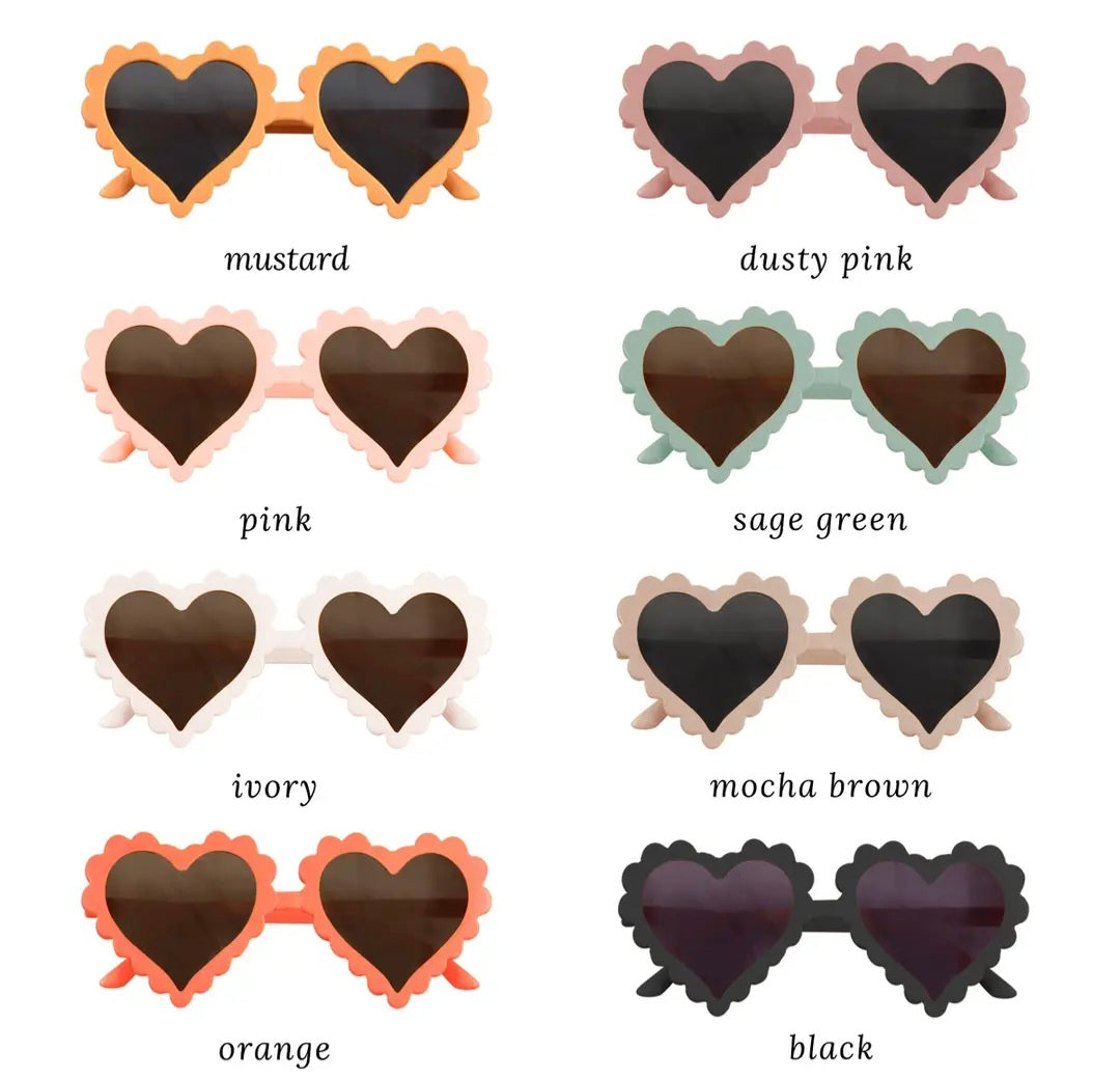 Kids Heart Shaped Sunglasses