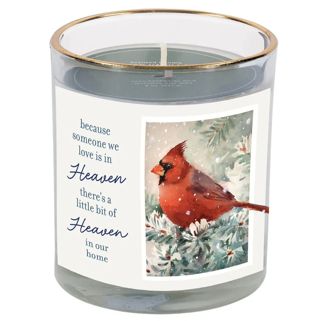 Because Someone We Love Is in Heaven Iced Vanilla Scented Candle in a Glass Jar