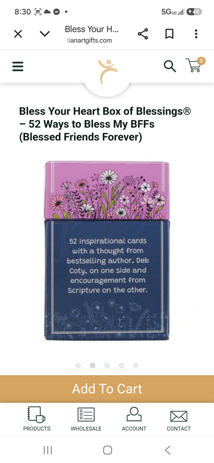 Bless Your Heart Box of Blessings – 52 Ways to Bless My BFFs (Blessed Friends Forever)