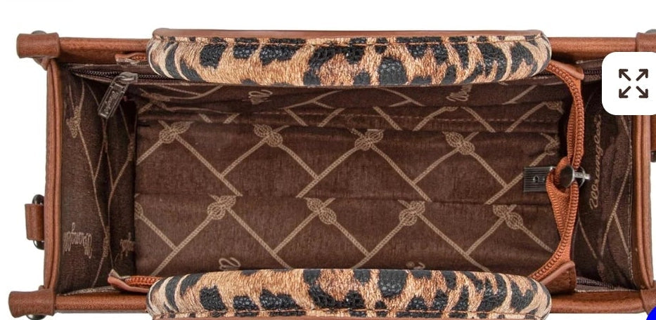 Wrangler Leopard Print Concealed Carry Tote/Crossbody