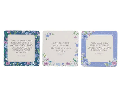101 Bible Verses For Teachers Purple Scripture Cards in a Tin