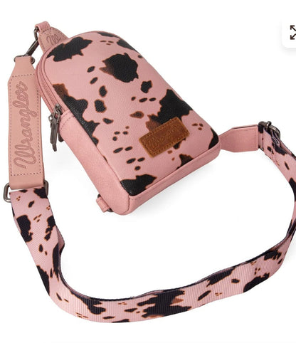 Untitled Sep23_2Wrangler Cow Print Crossbody Sling Chest Bag