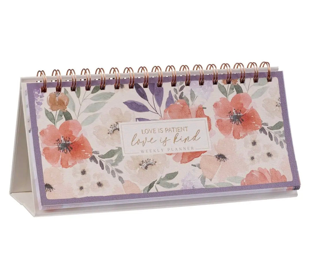 Love is Kind Coral Poppy Undated Weekly Planner