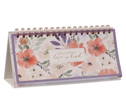 Love is Kind Coral Poppy Undated Weekly Planner