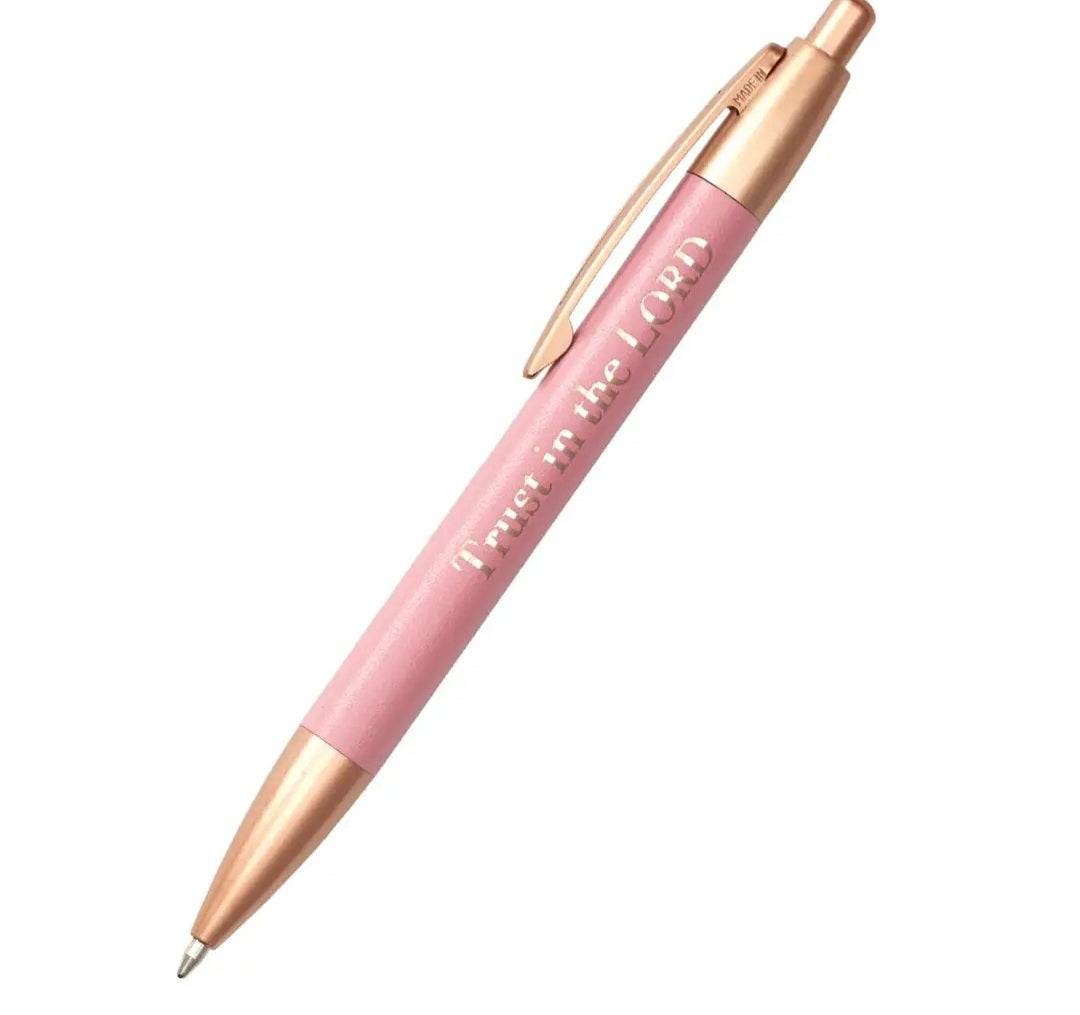 Pink Pen in Gift Box proverbs 3:5