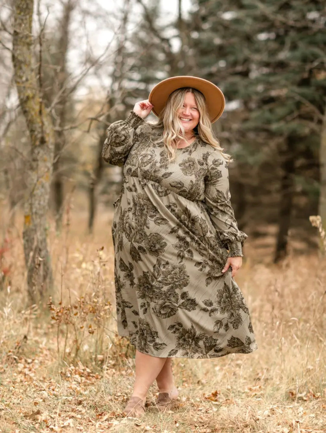 Aleeyah Smocked Midi Dress