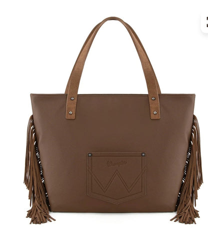 Wrangler Aztec Embroidered Large Tote Bag - Brown