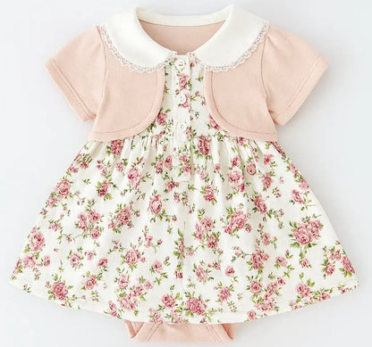 Pink Floral Cotton Toddler Girl Dress