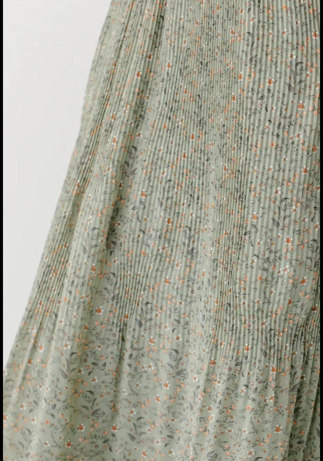 "Celine" Accordian Pleated Maxi Floral Skirt Main Street Exchange