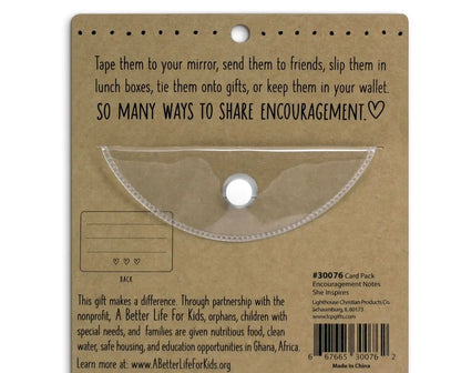 Encouragement Note Inspirational Cards "She Inspires"