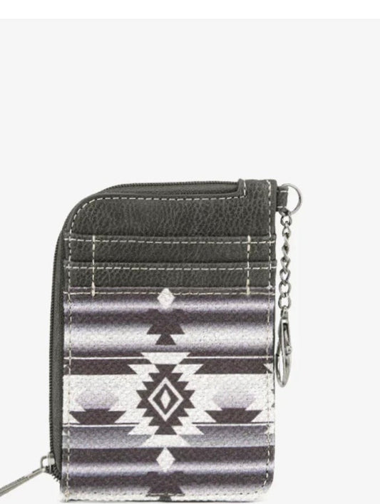 Wrangler All-Over Aztec Print Mini Zip Card Case