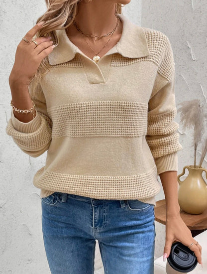 Textured Collared Sweater
