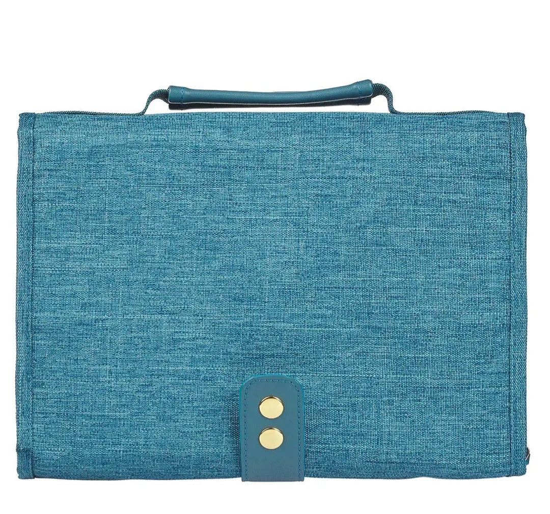 Bible Cover Organizer Tri-Fold Teal Faith Badge