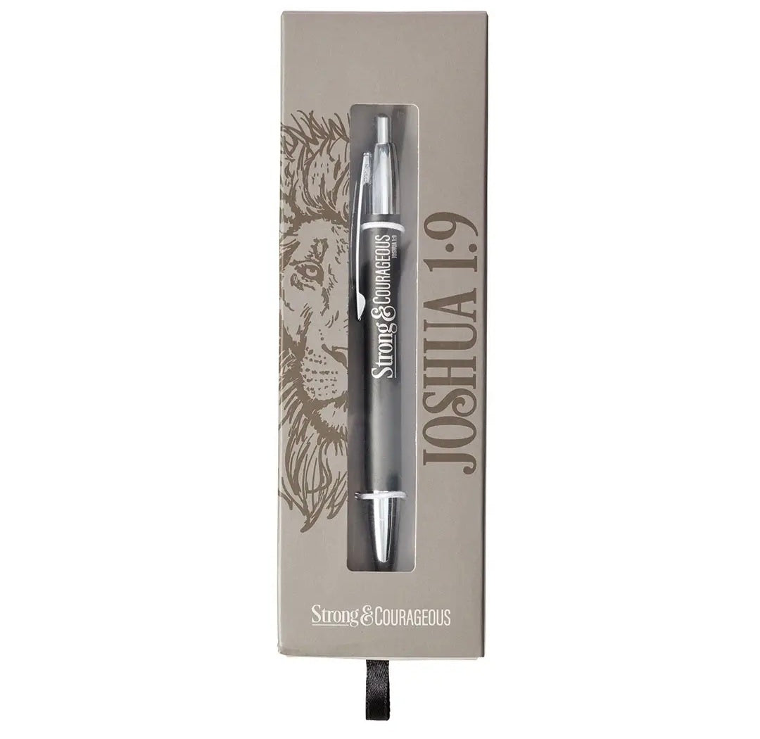 Pen in Gift Box Strong & Courageouse Joshua 1:9
