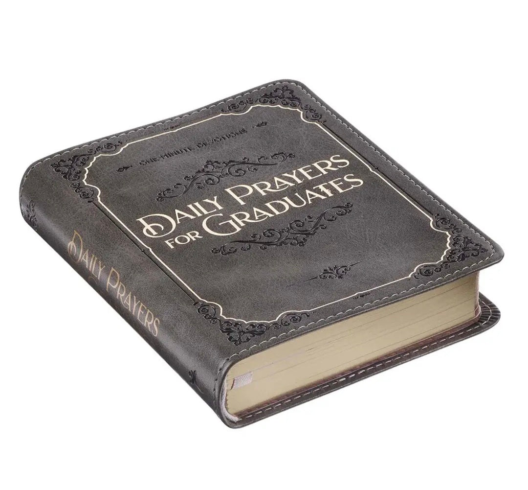 New
Daily Prayers for Graduates Gray Faux Leather Devotional