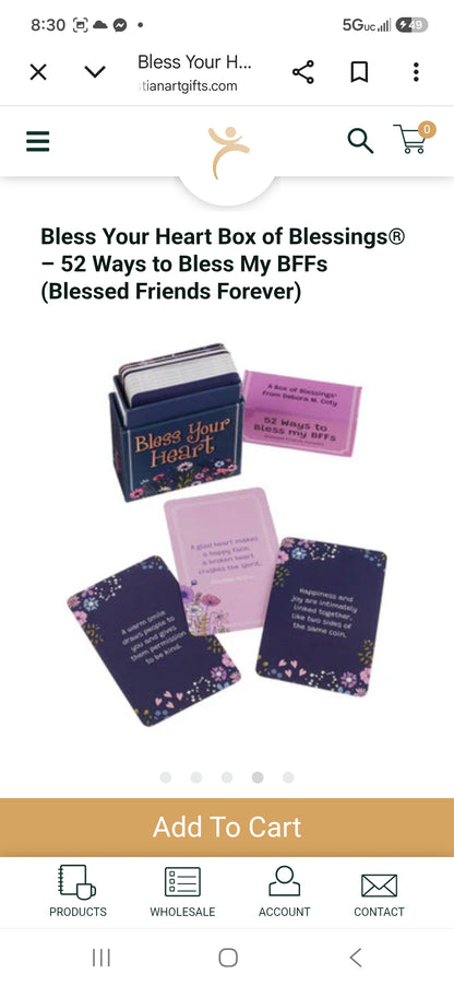 Bless Your Heart Box of Blessings – 52 Ways to Bless My BFFs (Blessed Friends Forever)