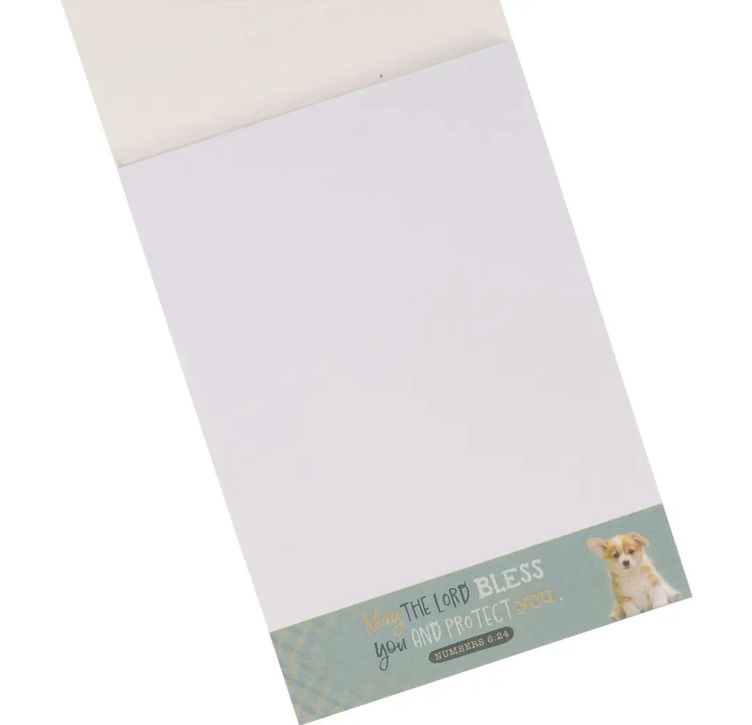 Notepad Gray Puppy May The Lord Bless You Numbers 6:24