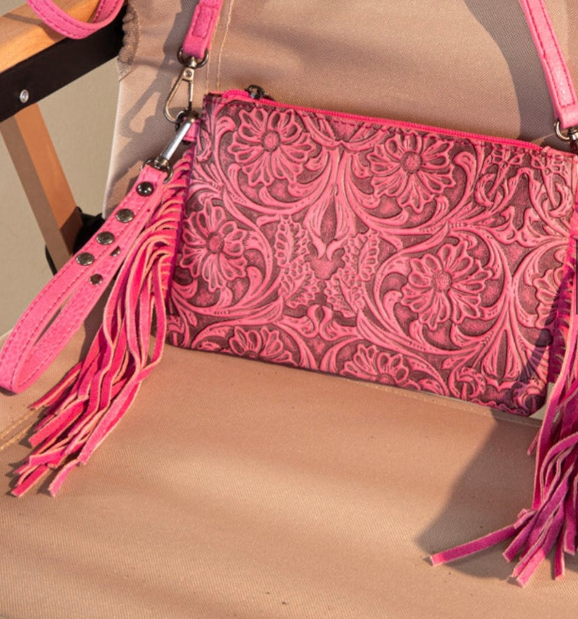 Montana West Tooled Collection Clutch/Crossbody