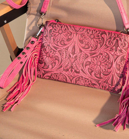 Montana West Tooled Collection Clutch/Crossbody