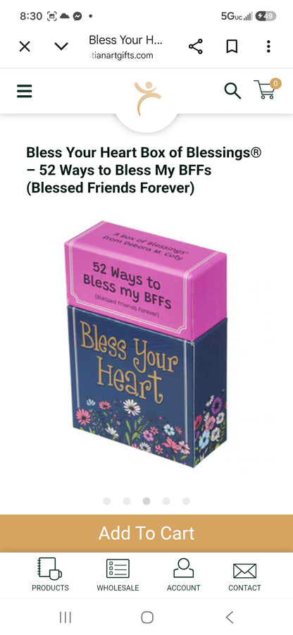Bless Your Heart Box of Blessings – 52 Ways to Bless My BFFs (Blessed Friends Forever)