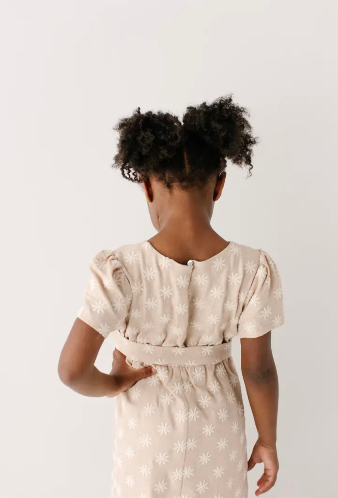 Ramona Girl Embroidered Flower Midi Dress