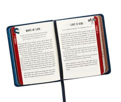 One-Minute Devotions for Boys Blue Faux Leather Devotional