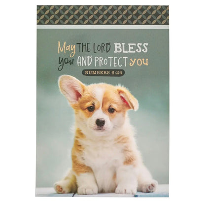 Notepad Gray Puppy May The Lord Bless You Numbers 6:24