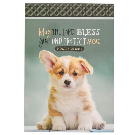 Notepad Gray Puppy May The Lord Bless You Numbers 6:24