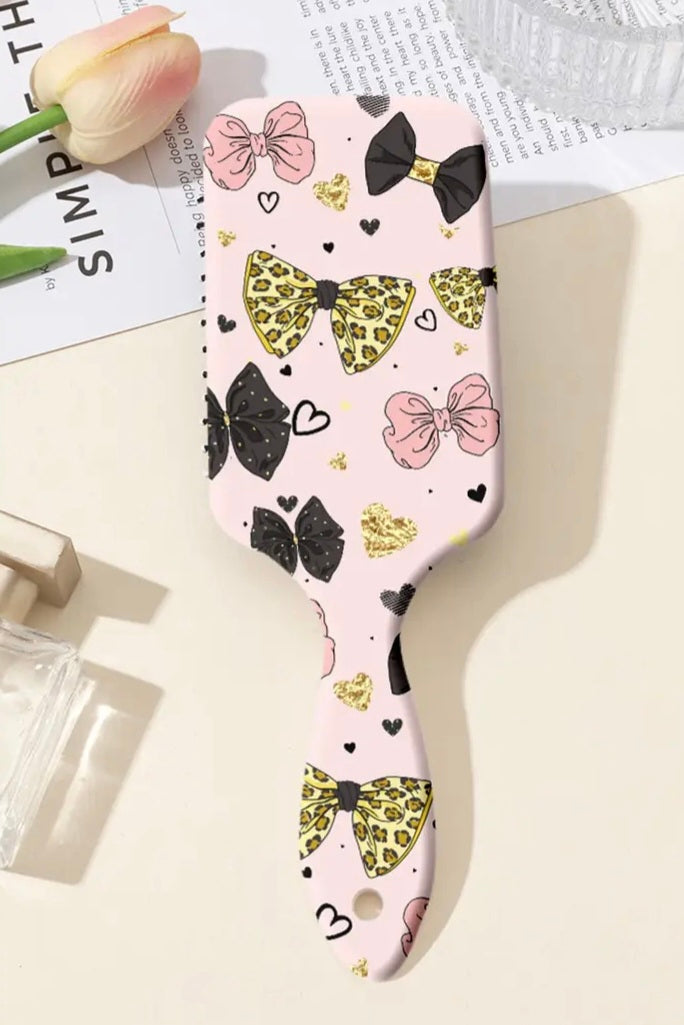 Leopard Diverse Bow Printed Detangling Brush