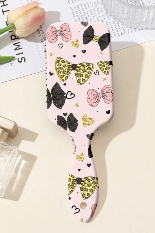 Leopard Diverse Bow Printed Detangling Brush