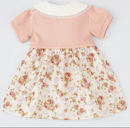 Pink Floral Cotton Toddler Girl Dress