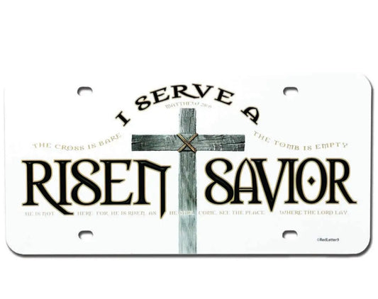 Risen Savior License Plate
