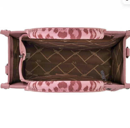 Wrangler Leopard Print Concealed Carry Tote/Crossbody - Pink