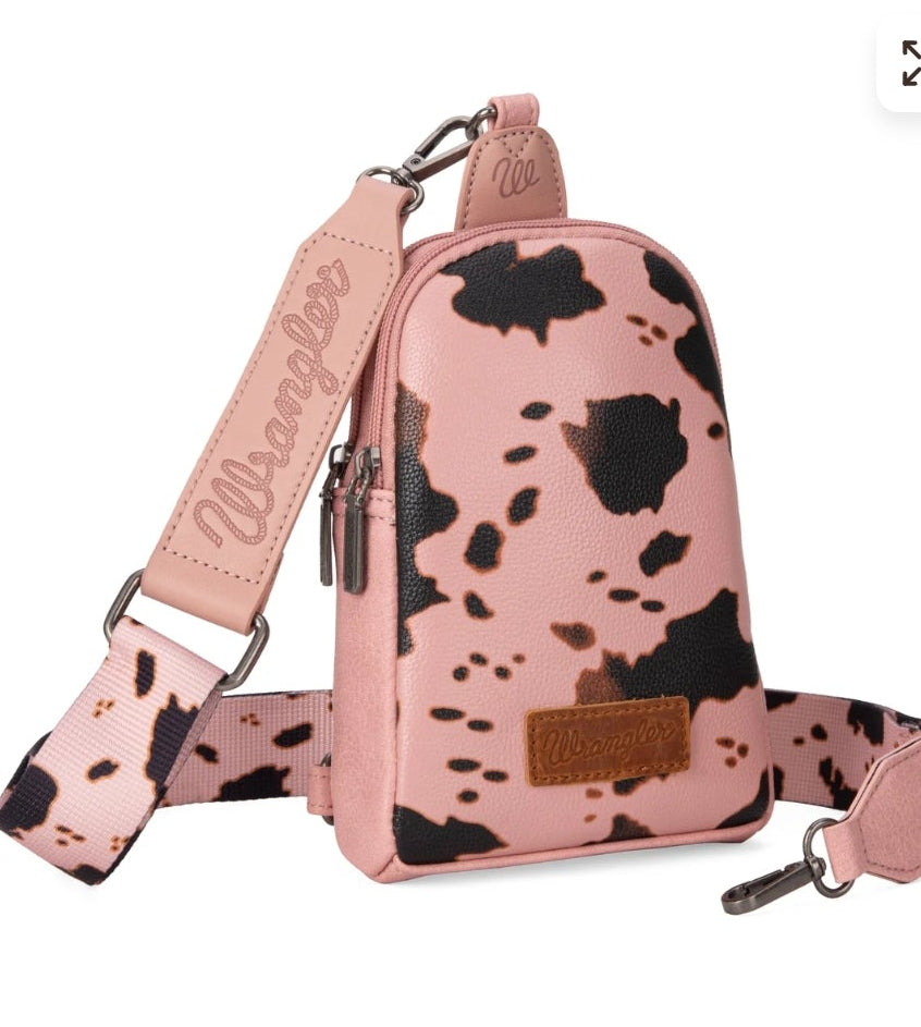 Untitled Sep23_2Wrangler Cow Print Crossbody Sling Chest Bag