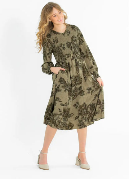 Aleeyah Smocked Midi Dress